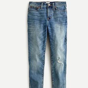 J. Crew 10" highest-rise toothpick jean in Corn Fields wash